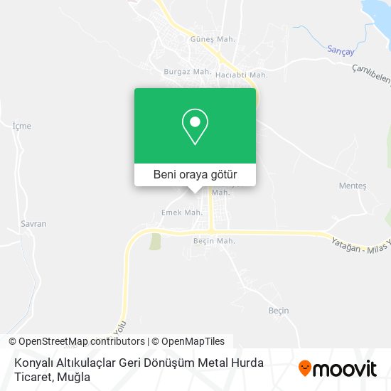 Konyalı Altıkulaçlar Geri Dönüşüm Metal Hurda Ticaret harita
