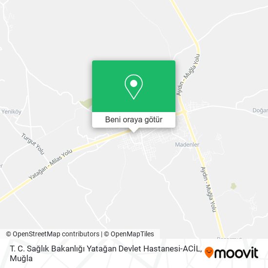 T. C. Sağlık Bakanlığı Yatağan Devlet Hastanesi-ACİL harita