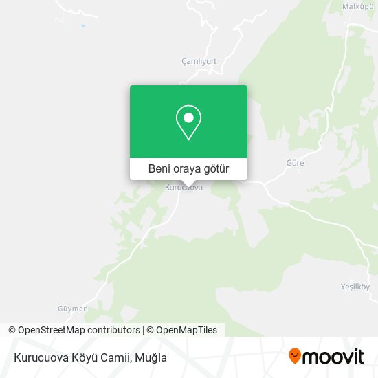 Kurucuova Köyü Camii harita