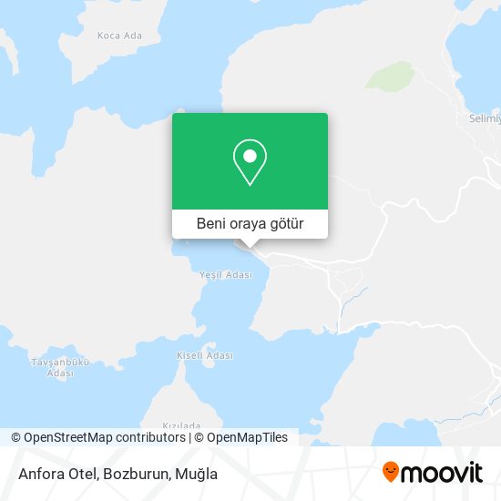 Anfora Otel, Bozburun harita