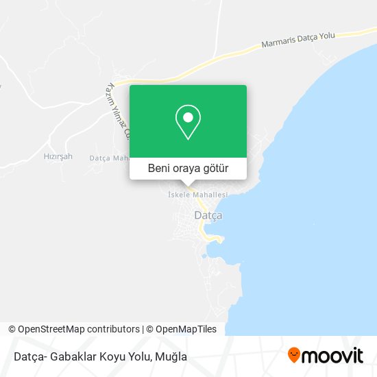 Datça- Gabaklar Koyu Yolu harita