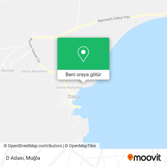 D Adası harita