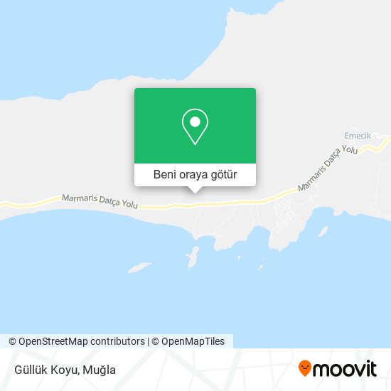Güllük Koyu harita