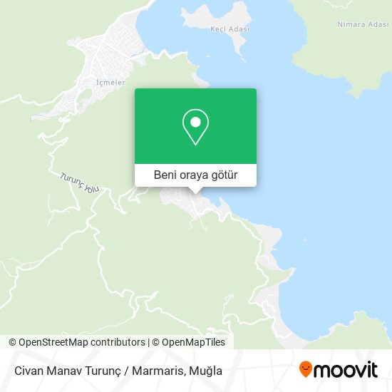 Civan Manav Turunç / Marmaris harita