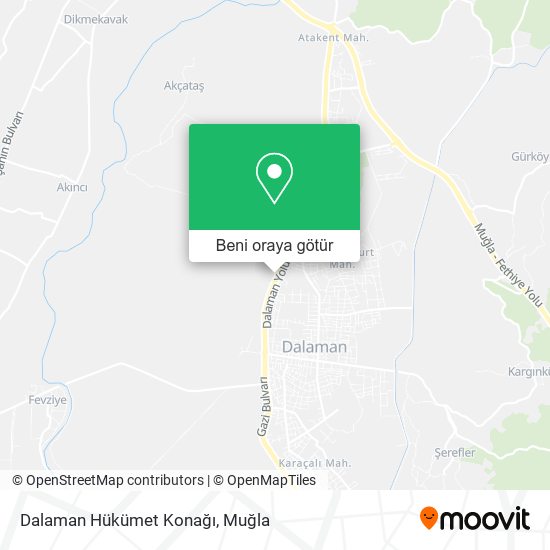 Dalaman Hükümet Konağı harita
