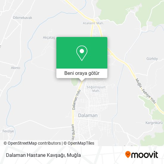 Dalaman Hastane Kavşağı harita