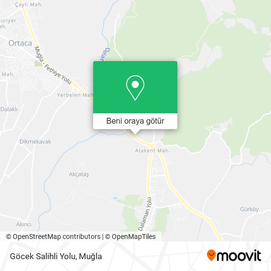Göcek Salihli Yolu harita