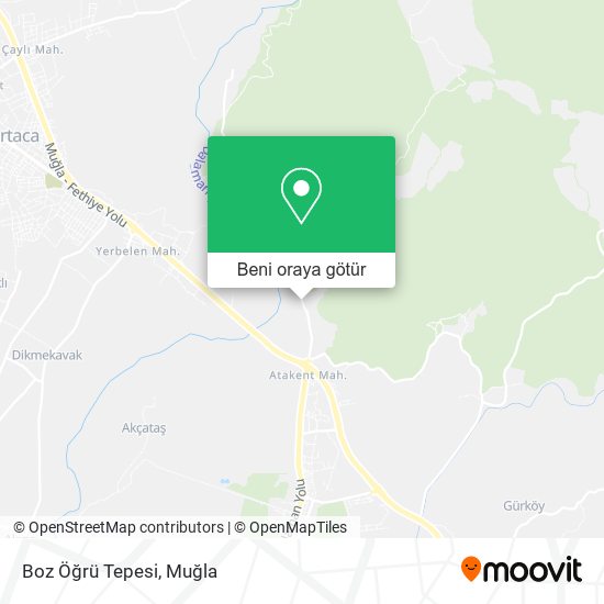 Boz Öğrü Tepesi harita