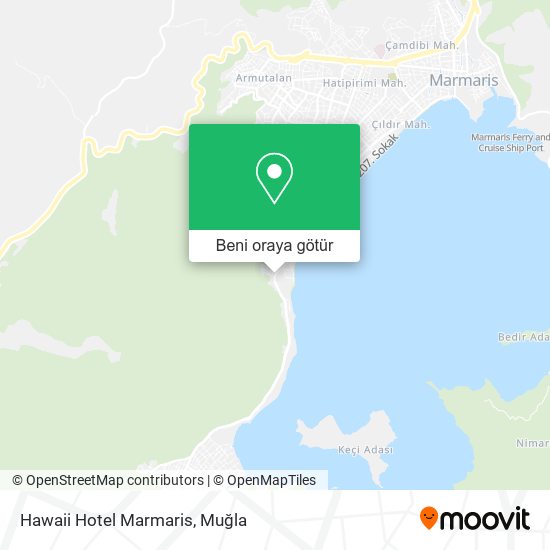 Hawaii Hotel Marmaris harita
