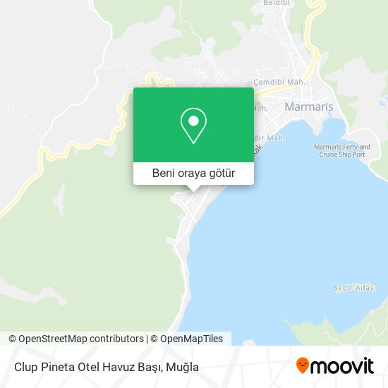 Clup Pineta Otel Havuz Başı harita