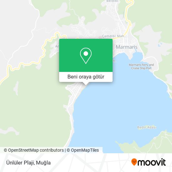 Ünlüler Plaji harita