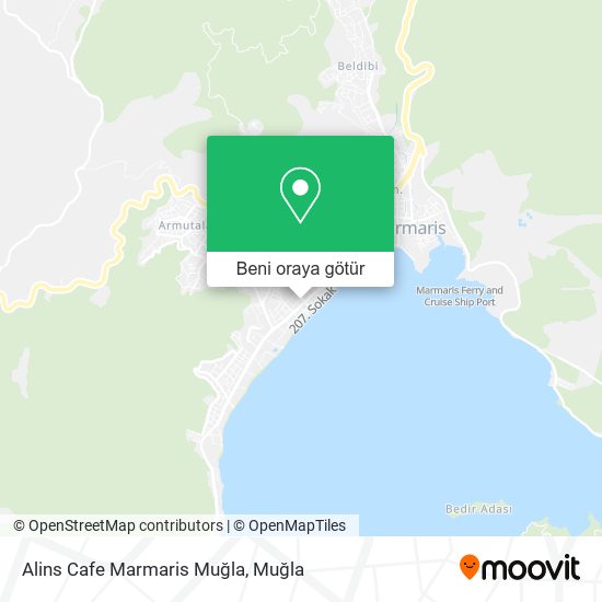 Alins Cafe Marmaris Muğla harita