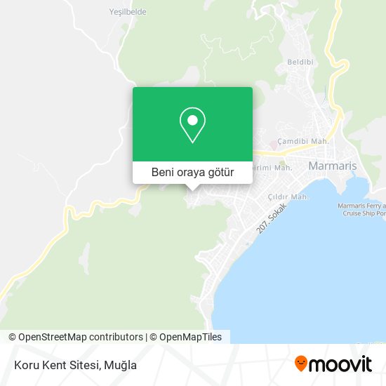 Koru Kent Sitesi harita