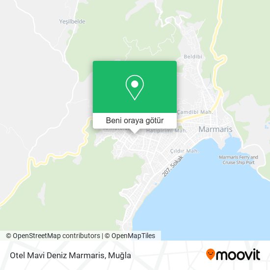 Otel Mavi Deniz Marmaris harita