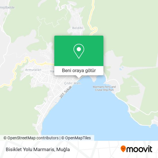 Bisiklet Yolu Marmaris harita