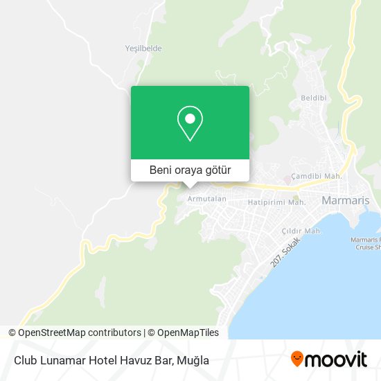Club Lunamar Hotel Havuz Bar harita