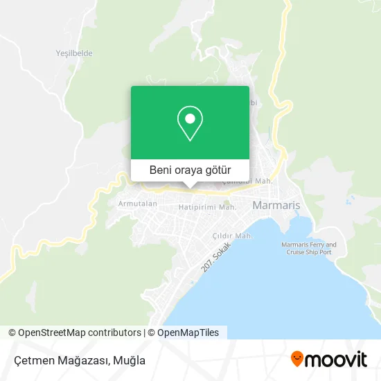 Çetmen Mağazası harita