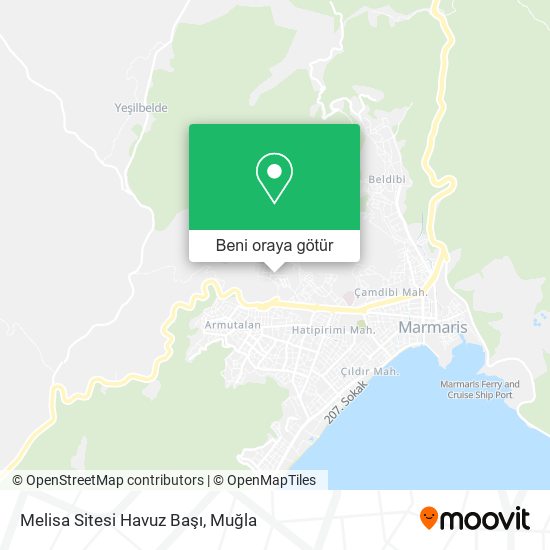 Melisa Sitesi Havuz Başı harita