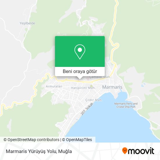 Marmaris Yürüyüş Yolu harita