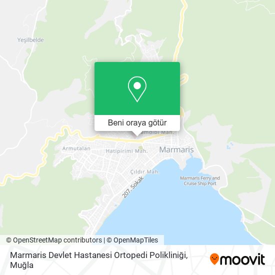 Marmaris Devlet Hastanesi Ortopedi Polikliniği harita