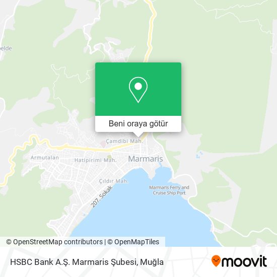 HSBC Bank A.Ş. Marmaris Şubesi harita