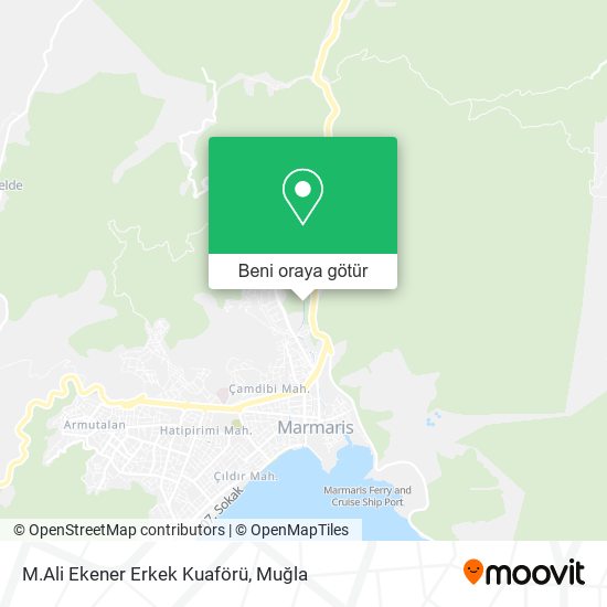 M.Ali Ekener Erkek Kuaförü harita