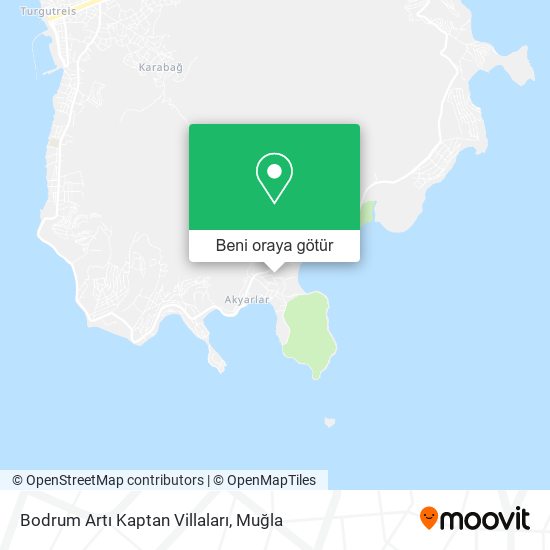 Bodrum Artı Kaptan Villaları harita