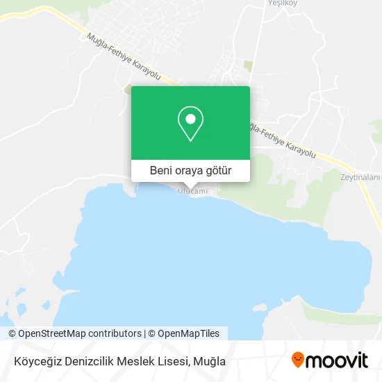 Köyceğiz Denizcilik Meslek Lisesi harita