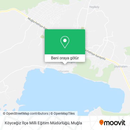 Köyceğiz İlçe Milli Eğitim Müdürlüğü harita
