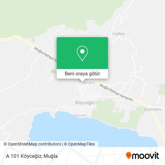 A 101 Köyceğiz harita