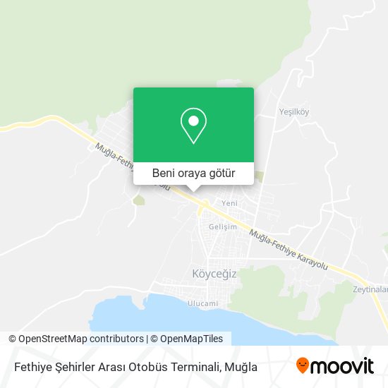 Fethiye Şehirler Arası Otobüs Terminali harita