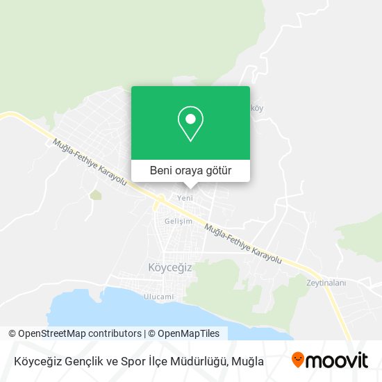 Köyceğiz Gençlik ve Spor İlçe Müdürlüğü harita