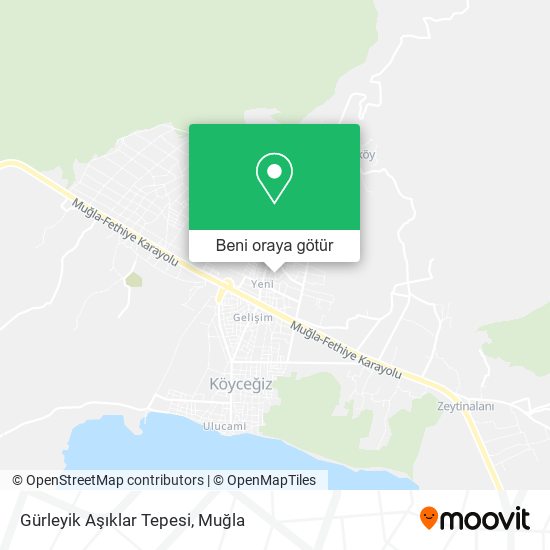 Gürleyik Aşıklar Tepesi harita