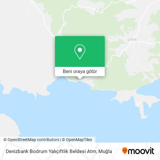 Denizbank Bodrum Yalıçiftlik Beldesi Atm harita