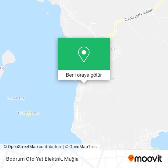 Bodrum Oto-Yat Elektrik harita