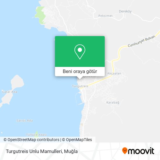 Turgutreis Unlu Mamulleri harita