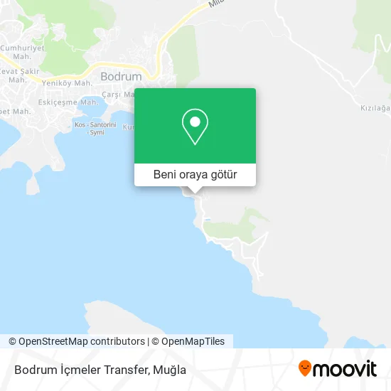 Bodrum İçmeler Transfer harita