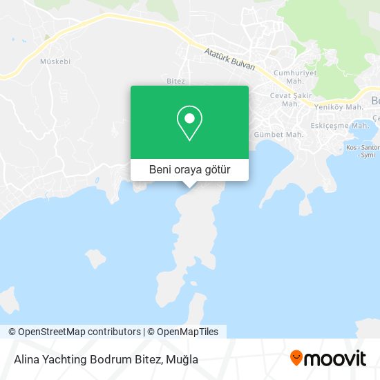 Alina Yachting Bodrum Bitez harita