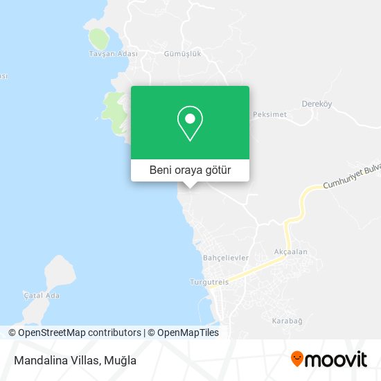 Mandalina Villas harita