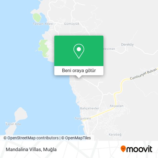 Mandalina Villas harita
