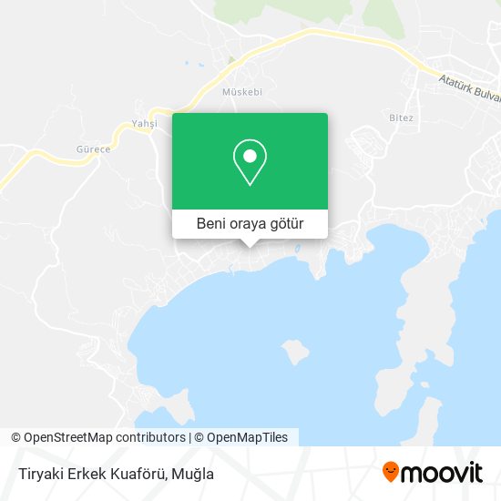 Tiryaki Erkek Kuaförü harita