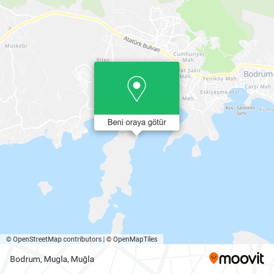 Bodrum, Mugla harita