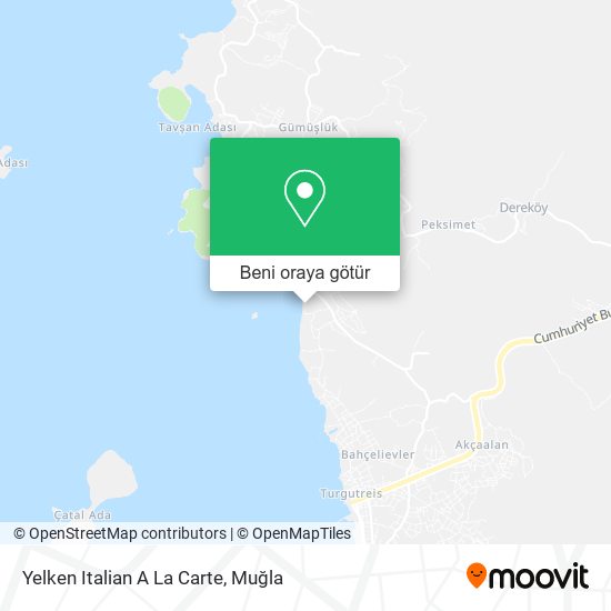 Yelken Italian A La Carte harita