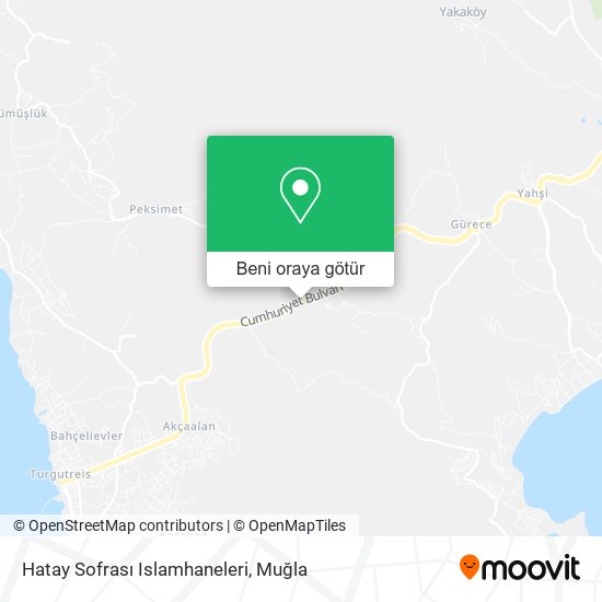 Hatay Sofrası Islamhaneleri harita