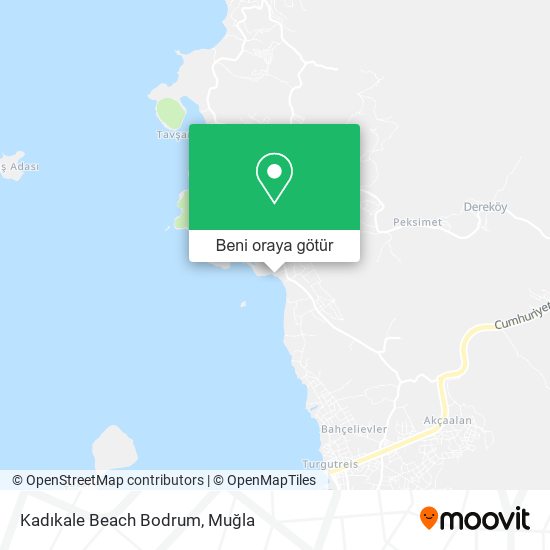 Kadıkale Beach Bodrum harita