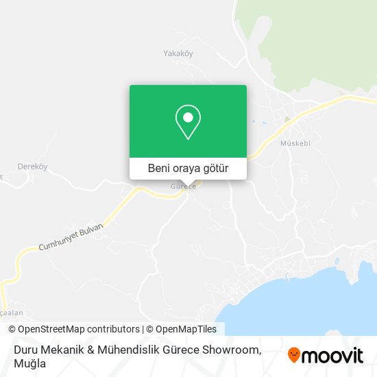 Duru Mekanik & Mühendislik Gürece Showroom harita