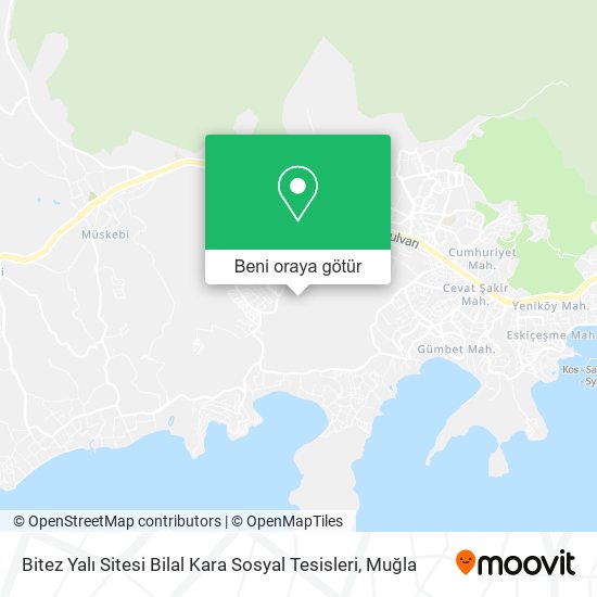 Bitez Yalı Sitesi Bilal Kara Sosyal Tesisleri harita
