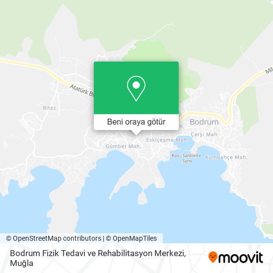 Bodrum Fizik Tedavi ve Rehabilitasyon Merkezi harita