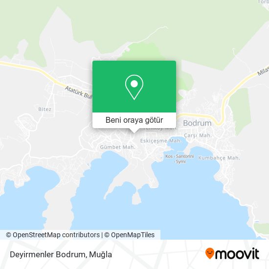 Deyirmenler Bodrum harita