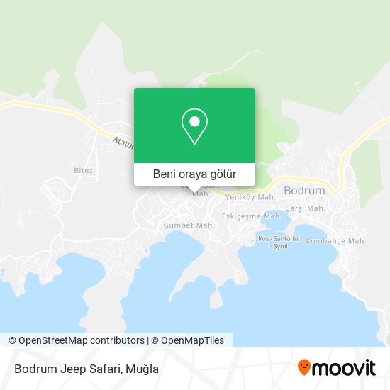 Bodrum Jeep Safari harita